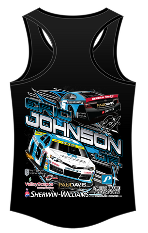 2025 Eric Johnson Jr ARCA Women's Racerback Tank Top