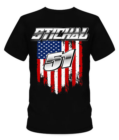 Mady Stichal American Flag T-Shirt