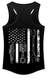 Stateline Speedway Flag Women's Racerback Tank Top