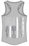 Stateline Speedway Flag Women's Racerback Tank Top