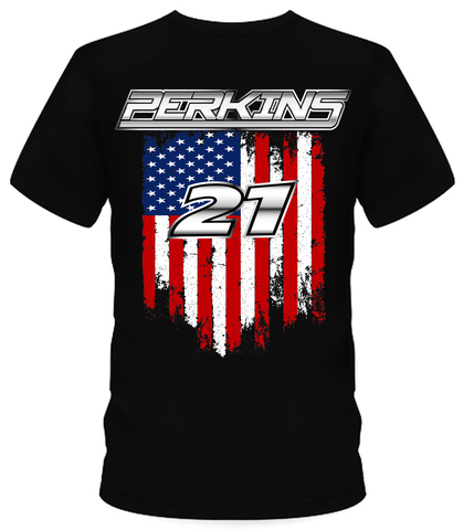 Scott Perkins American Flag T-Shirt