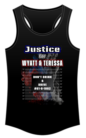 Justice for Wyatt & Teressa Women's Racerback Tank Top