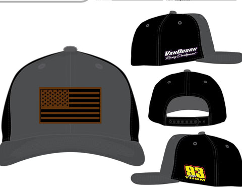Leather US Flag HP Hat